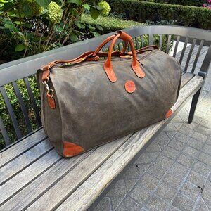 BRIC'S xlarge olive LEATHER DUFFEL bag